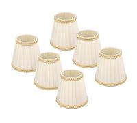 Taidda Pantalla de Tambor Pequeña Resistente Al Desgaste para Bombillas de Vela de Araña, Evita Problemas de Seguridad, Pantalla de Lámpara con Clamp/Holder de Bombilla E14 para Dormitorio, Tela de