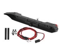 Taidda Parachoques Trasero con Anillos en D de Metal con Luz LED para Automóvil RC Axial SCX10 III AXI03007, Instalación Conveniente, Metal Negro, Apto para Modelo 1/10 RC