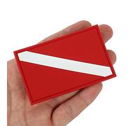 Taidda Parche de Bandera de Buceo, Insignia Resistente para Buzo, Accesorio para Mochila, Material de PVC de 3,15x1,97 Pulgadas para Buceadores y Actividades Acuáticas