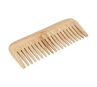 Taidda Peine de Madera de Dientes Anchos, Peine de Pelo Respetuoso con el Medio Ambiente con Diseño de Vieira para Mujer, de bambú para Viaje en Casa