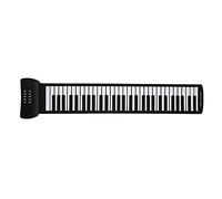 Taidda Piano de Mano Recargable de Silicona Plegable de 61 Teclas para Amantes de la Música Teclado Electrónico Portátil para Entretenimiento en el Hogar Blanco y Negro 39,4 X 8,9 Pulgadas
