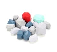 Taidda Piedras Apilables de Madera para Niños, Bloques de Equilibrio Coloridos, Juguete Educativo para Preescolar a Partir de 3 Años, Hecho de Materiales Ecológicos, 22 Piezas (Estilo 7 (16 Bolsas))