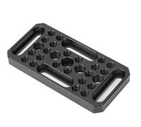 Taidda Placa de Expansión de Conmutación de Vídeo de Aleación de Aluminio para Cámara DSLR, Placa Fácil Ligera y Resistente Al óxido para Ajuste Universal, Negro, 1,9 X 3,9 X 0,4 Pulgadas, con Llave