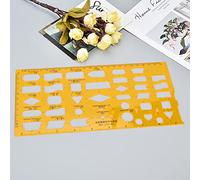 Taidda Plantilla Arquitectónica Regla Hueca Plantilla de Dibujo Duradera Multifuncional para Patrones Geométricos para Ingenieros, Arquitectos Plástico (4351)