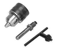 Taidda Portabrocas de Martillo Eléctrico con Adaptador SDS, Diseño de 3 Mordazas con Llave, Mordazas de Sujeción Resistentes Al Desgaste, Ideal para Proyectos de Carpintería, 1,5-13 Mm