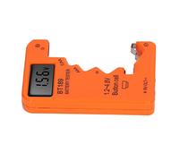 Taidda Probador Digital de Capacidad de Batería para AA AAA 9 V 6F22 1,5 V, Comprobador Preciso de Duración de Batería para Todas las, Fácil de Usar para Uso Doméstico, Material ABS (ORANGE)