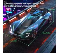 Taidda RC Drift Car, 4WD 30KMH 2.4GHz Control Remoto Coche de Carreras con Rotación de 360 Grados, Luces LED, Efecto de Sonido, Neumáticos Intercambiables, para Deriva y Carreras (Blue)