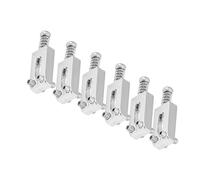 Taidda Sillines de Trémolo de Metal, Piezas de Puente de Guitarra Eléctrica de Superficie Lisa y Duraderas con Llave, Ajuste de Altura para Amantes de la Guitarra, 6 Piezas para Reemplazo (SILVER)