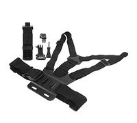 Taidda Soporte Ajustable para Correa de Pecho para Cámara, Soporte Duradero con Clamp/Holder para Teléfono para Cámara Deportiva, Color Negro, para Fotografía Al Aire Libre