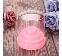 Taidda Soporte de Taladro de Uñas de Plástico Duradero de 48 Agujeros para Herramientas de Pulido de Uñas Caja Organizadora de Exhibición para Salón Rosa (PINK)