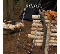 Taidda Soporte Portátil para Bolsas de Basura de Acero Inoxidable, Conveniente para Actividades Al Aire, para Cocina Doméstica, 12,6x10,6x19,7 Pulgadas (SILVER)