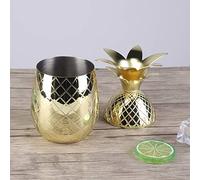 Taidda Taza de Cóctel de Acero Inoxidable de Primera Calidad, Elegante Taza de Vino para Bares Caseros, Chapada en Oro, 13,4 Oz