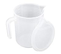 Taidda Taza Medidora de Plástico Transparente, Resistente Al Calor, Duradera, con Tapa para Cocina, Hornear, 500ml/1000ml (1000ML)