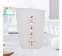 Taidda Taza Medidora de Silicona Suave, Visible, Duradera, Precisa, para Mezclar, Cocina, 500ml, Transparente (250ml)