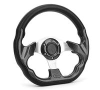 Taidda Volante de Carreras Estilo Fibra de Carbono para Coche a la Deriva con Botón de Bocina, Rueda Mejorada de 12,5 Pulgadas, Fácil Instalación para la Mayoría de los Coches