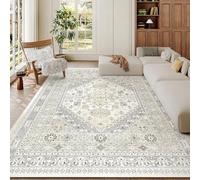 Taidianolp Alfombra de salón moderna de pelo corto, estampados modernos negros con motivos florales orientales color crema neutro, multicolor, 80 x 150 cm, alfombras lavables para cocina, dormitorio