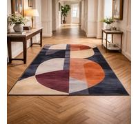 Taidianolp Alfombra de salón moderna de pelo corto, moderno, geométrico, abstracto, azul, gris, beige, marrón, morado, blanco, 90 x 150 cm, alfombras para salón, sillas de escritorio, exterior balcón
