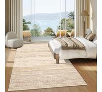 Taidianolp Alfombra Salón Decoración, Patrón geométrico Vintage Marrón Crema Blanco, Marrón, 120 x 120 cm, Alfombra Pelo Ras Suave para Dormitorio, Cocina Lavadero