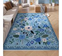 Taidianolp Alfombras grandes de 2 x 2,8 m, diseños florales azules, estampados modernos, multicolor, 200 x 280 cm, alfombras lavables para sala de estar, dormitorio, apartamento