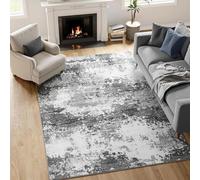 Taidianolp Alfombras grandes de 2 x 2,8 m, patrón neutro negro, blanco, gris, envejecido, gris, 200 x 280 cm, alfombras lavables para sala de estar, dormitorio, apartamento