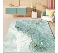 Taidianolp Alfombras para sala de estar, decoración del hogar, color verde, 80 x 150 cm, patrón de mármol verde, arte abstracto, decoración de lavandería, alfombra antideslizante para cocina, lavable
