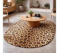 Taidianolp Personalized Rugs Oval Shape, Customized Animal Print Pattern, 3.3 x 4.6 ft, Custom 100 x 140 cm, Dining Room Rug for Under Table Decorations Kitchen Table,