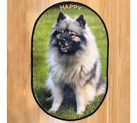 Taidianolp Personalized Rugs Oval Shape, Customized Dog Pet Cat Photo, 3.3 x 4.6 ft, Custom-Colours 100 x 140 cm, Dining Room Rug for Under Table Decorations Kitchen Table,