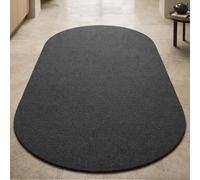 Taidianolp Personalized Rugs Oval Shape, Customized Photo/Text Pattern, 2.3 x 4.6 ft, Black 70 x 140 cm, Soft Rug for Bedroom Indoor Carpets Home Office Decor
