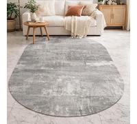 Taidianolp Personalized Rugs Oval Shape, Customized Photo/Text Pattern, 2.3 x 4.6 ft, Grey White 70 x 140 cm, Soft Rug for Bedroom Indoor Carpets Home Office Decor