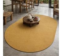 Taidianolp Personalized Rugs Oval Shape, Customized Photo/Text Pattern 3 x 5 ft, Yellow 90 x 150 cm, Rug for Bedroom Dressing Room Under Makeup Vanity Desk