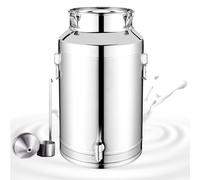 Taifuan Latas de transporte de leche de acero inoxidable 304 - Olla for leche, cubo for vino, barril, recipiente for té, recipiente for lácteos con tapa sellada y grifo opcional/con grifo(18L)