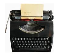 Taifuan Máquina de máquina de Escribir Manual portátil Tradicional, máquina de Escribir clásico clásico Antiguo para escritores, máquina de Escribir nostálgico(Black)