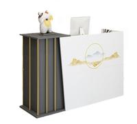 Taifuan Mostrador De Recepción, Gabinete De Cajero Estilo Mármol, Mesa De Recepción con Cajón Cerradura,Mostrador Recepcion Peluqueria,para Supermercados,(Printed Color,120x40x90cm)