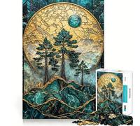 Taiga Majesty Kintsugi Art Rompecabezas de 1000 Piezas para Adolescentes Juguete cognitivo Ocio Suave Ensamblaje de Patrones Pieza de Bellas Artes 38x26cm
