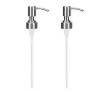 TAIHOBO 2PCS Dispensador de Jabón de Repuesto: Bomba de Repuesto en Acero Inoxidable para Dispensador Jabon Baño, Cabezal de Recambio de Dosificador Jabon Baño, para Cabezas con Rosca de 26 a 28mm