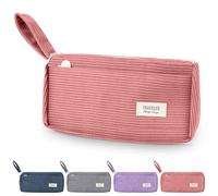 TAIHOBO Estuche Escolar Niño Niña, Estuches Escolares con 2 Compartimentos para Adolescentes Estudiantes Profesora, Neceser Hombre Pequeño de Pana y Lona, Regalos para Oficina Escuela