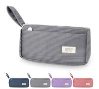 TAIHOBO Estuche Escolar Niño Niña, Estuches Escolares con 2 Compartimentos para Adolescentes Estudiantes Profesora, Neceser Hombre Pequeño de Pana y Lona, Regalos para Oficina Escuela