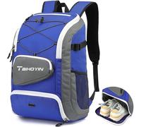 TAIHOYIN Mochila de natación con compartimento para zapatos, bolsa de gimnasio pequeña para hombres y mujeres, bolsa de equipo de natación para playa y piscina, Azul, S, Mochila de natación
