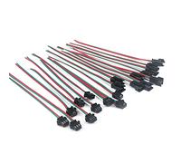 Taikuwu 10 pares de 3 pines JST SM macho hembra enchufe LED cable conector para WS2812B WS2812 WS2811 LED tira de lámpara con cable de 15 cm de largo