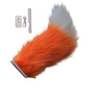 Tail For Car - 30 cm Rechargeable Adhesive Plush With Remote Control | Electric Tail | For DIY Decoration Truck Vehicle Suv Bumper Trunk Rear Travel Road Trip Motorcycle