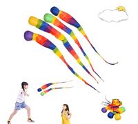 Tail Throw Ball for Children,Rainbow Tail Ball,Catch Tail Foam Balls,Soft Sponge Kids Ball,Rainbow Play Ball,Tails For Kids Kindergarten School Sensory Training
