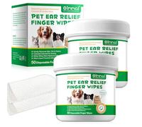 TailaiMei Toallitas limpiadoras de oídos de mascotas, toallitas para orejas de perro para perros y gatos, ayuda a detener la temblor de la cabeza, picazón y orejas cerosas, calma y desodoriza, alivia