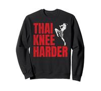 Tailandés Rodilla Más Duro Muay Thai Fighter Sudadera