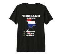 Tailandia Bound Country Travel Thai Flag Vacation Souvenir Camiseta Premium