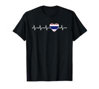 Tailandia Heartbeat Diseño Bandera Tailandesa Corazón Camiseta