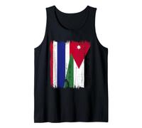Tailandia Jordania Media Bandera Tailandés Raíces Jordanas Camiseta sin Mangas