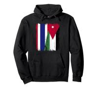 Tailandia Jordania Media Bandera Tailandés Raíces Jordanas Sudadera con Capucha