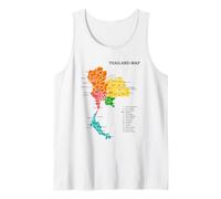 Tailandia Mapa Geografía Tailandia Camiseta sin Mangas