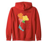 Tailandia Mapa Geografía Tailandia Sudadera con Capucha