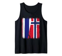 Tailandia Noruega Media bandera tailandesa ascendencia noruega Camiseta sin Mangas